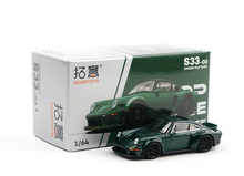 Load image into Gallery viewer, Poprace 1:64 Dark Green Singer DLS Turbo Sports Model Diecast Metal Car New Collection
