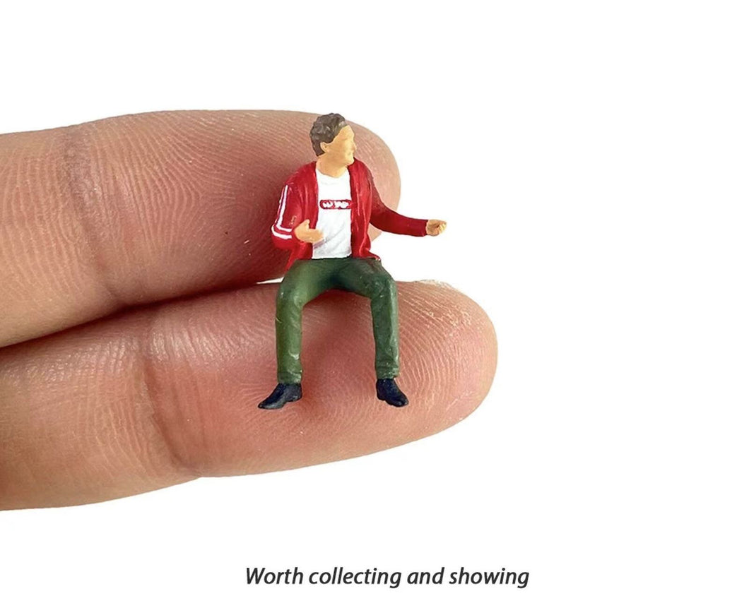 1:64 Painted Figure Model Miniature Resin Diorama Sand Chat Group Furniture Set New