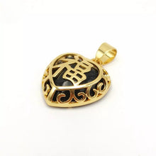 Load image into Gallery viewer, Nature Jade Heart Pendant Necklace Gift Jewelry charm Blessing Fortune Lucky o
