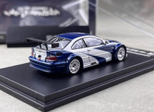 Load image into Gallery viewer, DCM 1:64 NFS Silver Blue M3 GTR E46 Coupe Sports Model Diecast Metal Car New Collection
