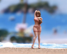 Load image into Gallery viewer, 1:64 Painted Figure Model Miniature Resin Sand Beauty Girl Camera Sexy Woman
