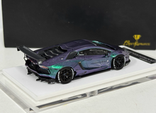 Load image into Gallery viewer, Onemodel 1:64 Purple Green LP700 Aventador LB Sports Model Diecast Resin Car
