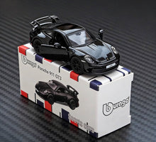 Load image into Gallery viewer, Bburago 1:64 Black 911 GT3 Sports Model Diecast Metal Car New Collection
