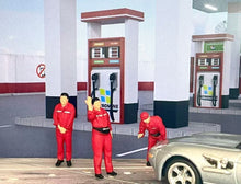 Load image into Gallery viewer, 1:64 Painted Figure Model Miniature Resin Diorama Sand Petrol Station Worker Set

