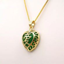 Load image into Gallery viewer, Nature Jade Love Pendant Necklace Gift Jewelry charm Blessing Adore Jewelry b
