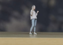 Load image into Gallery viewer, 1:64 Painted Figure Model Miniature Resin Diorama Sand Happy Laughing Girl Lady
