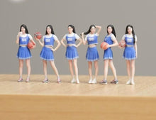 Load image into Gallery viewer, 1:64 Painted Figure Model Miniature Resin Diorama Sand Basketball Girl Baby Lady
