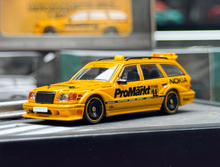 Load image into Gallery viewer, Mortal 1:64 Yellow Taxi S124 MODEII EVO2 Sport Wagon Model Diecast Metal Car
