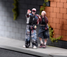 Load image into Gallery viewer, 1:64 Painted Figure Model Miniature Resin Sand Hip Hip Style Couple Man Girl
