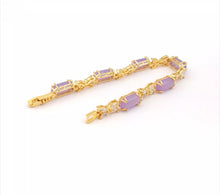 Load image into Gallery viewer, Nature Jade Beaded Bracelet Jewelry Blessing Lucky Fortune Gift For Her Purple
