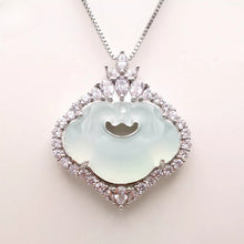 Load image into Gallery viewer, Nature Jade Yuanbao Pendant Necklace Gift Jewelry charm Blessing Fortune New c
