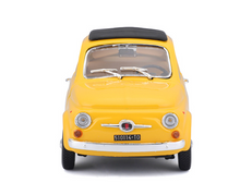 Load image into Gallery viewer, Bburago 1:21 Yellow 1965 500F Classic Vintage Model Toy Diecast Metal Car BN
