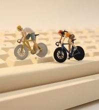 Load image into Gallery viewer, 1:64 Painted Figure Model Miniature Resin Diorama Sand Riding Cycling Bicycle
