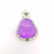Load image into Gallery viewer, Nature Jade Laughing Budha Pendant Necklace Gift Jewelry Luck Blessing Fortune e
