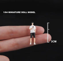 Load image into Gallery viewer, 1:64 Painted Figure Mini Model Miniature Resin Diorama Sand Boy Man White Tee

