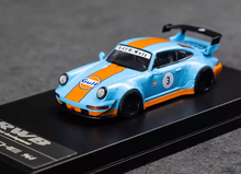 Load image into Gallery viewer, WU 1:64 Blue Gulf RWB 964 #3 Classic Racing Sports Model Diecast Metal Car New Collection
