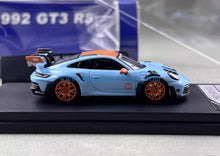 Load image into Gallery viewer, SW 1:64 Blue Gulf 992 GT3 RS Sports Model Diecast Metal Car New Collection
