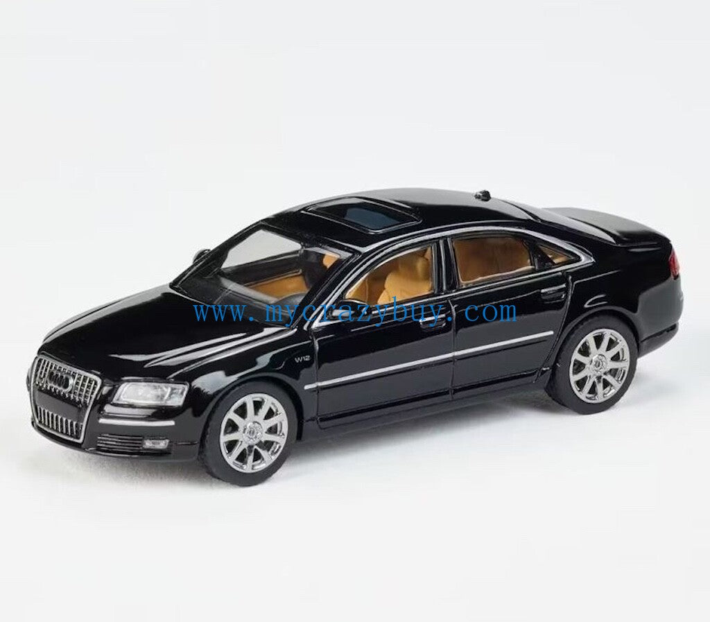 Masdi 1:64 Black A8 D3 W12 Luxury Sedan Sports Model Diecast Metal Car New Collection