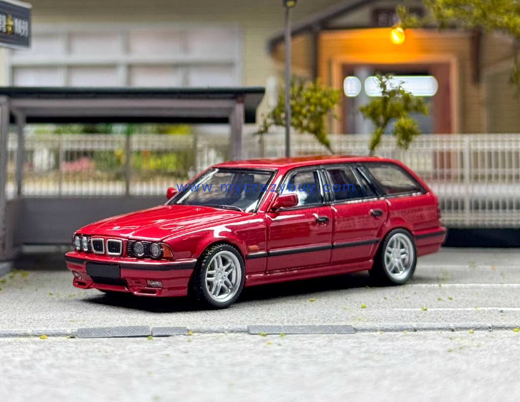 Mortal 1:64 Red E34 Touring Wagon Standard Sports Model Diecast Metal Car New Collection