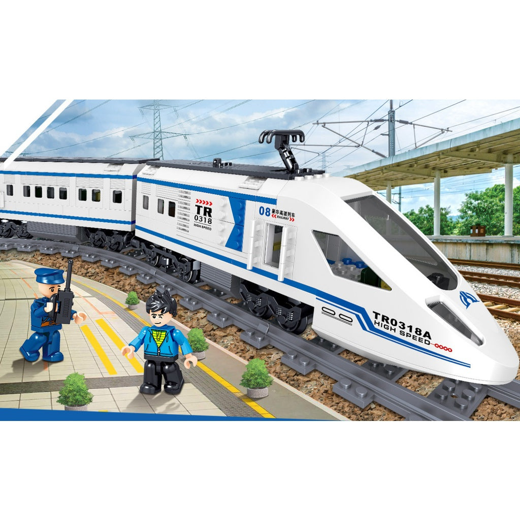 513PCS MOC City Transportation Rail Transit High Speed Train Track Fi –  mycrazybuy store