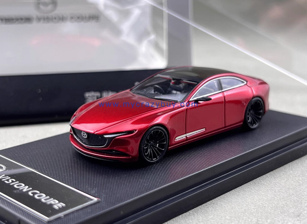RM 1:64 Red RX-VISION Sedan Concept Sports Model Diecast Metal Car New Collection