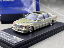 Load image into Gallery viewer, SW 1:64 Gold S600 W140 Classic Sedan VIP Sports Model Diecast Metal Car New Collection
