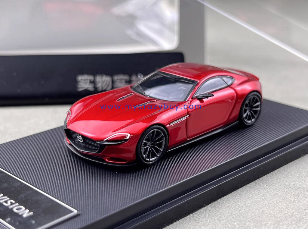 RM 1:64 Red RX-VISION COUPE Concept Sports Model Diecast Metal Car New Collection