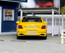 Load image into Gallery viewer, MINIGT 1:64 Yellow Bentley Flying Spur Luxury Sedan Model Diecast Metal Car
