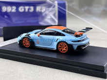 Load image into Gallery viewer, SW 1:64 Blue Gulf 992 GT3 RS Sports Model Diecast Metal Car New Collection
