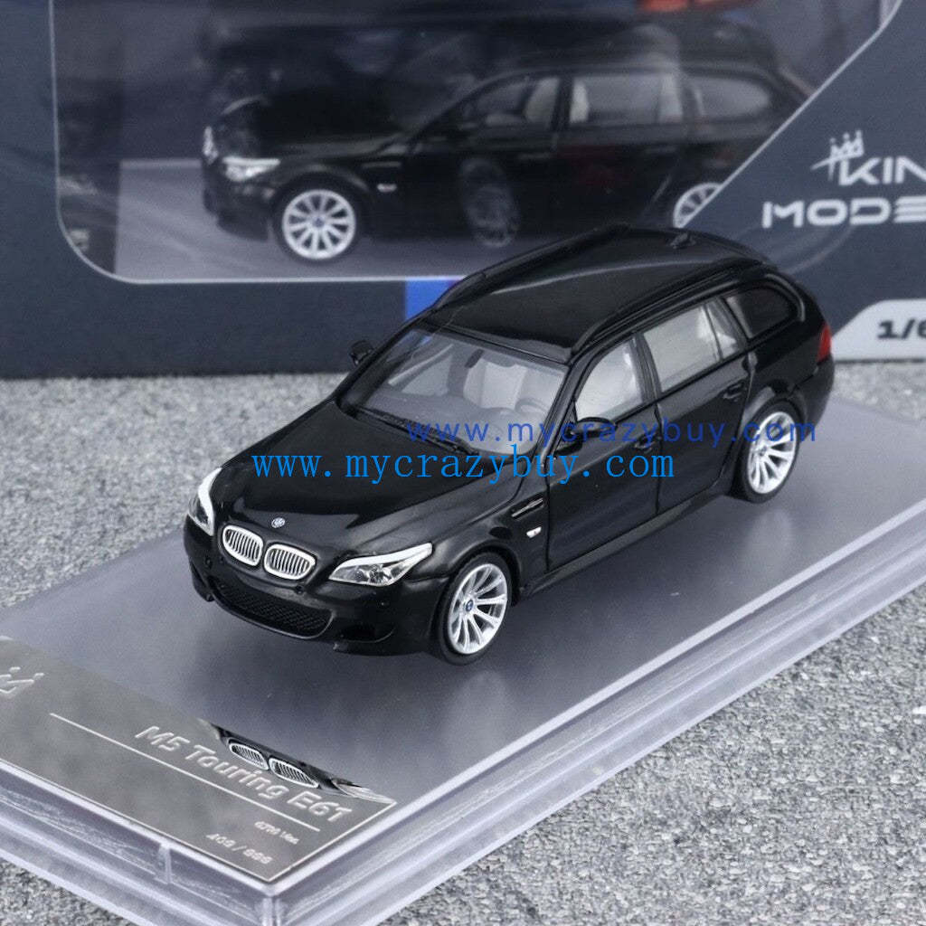 King 1:64 Black M5 E60 Wagon Sports Model Diecast Metal Car New Collection