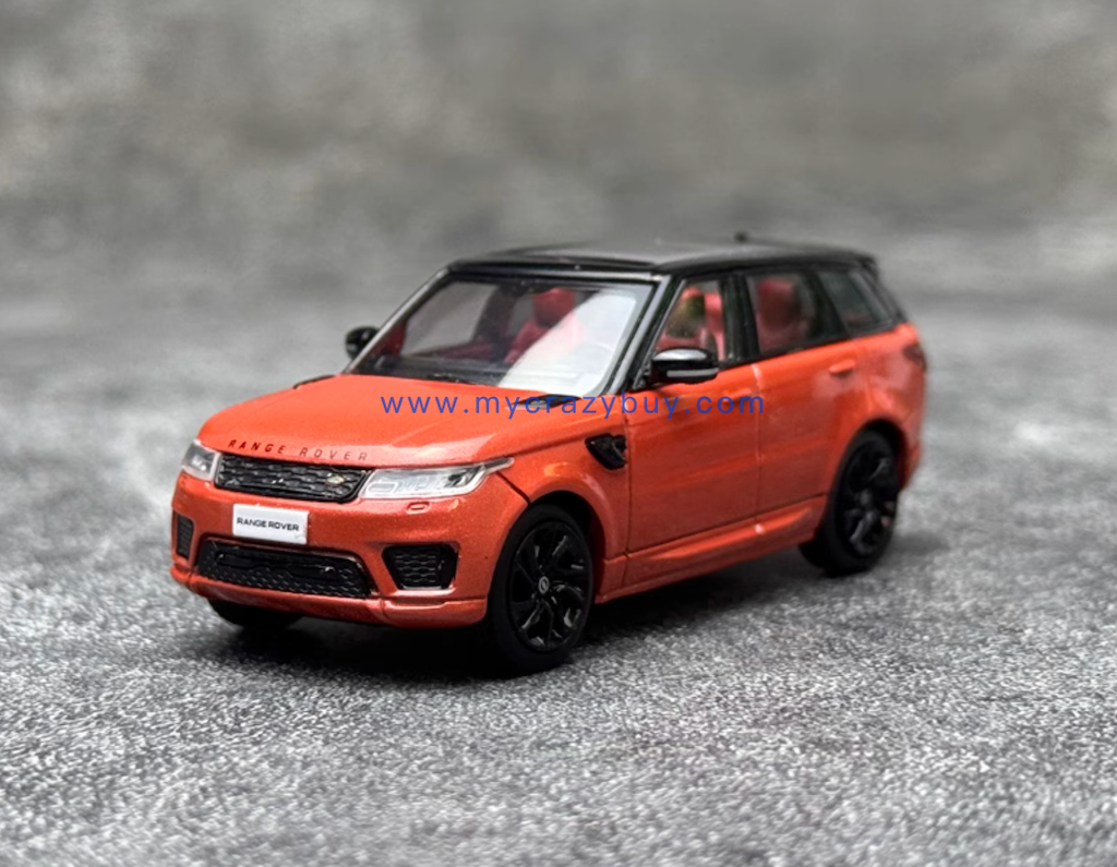 WHELART 1:64 2018 Orange Range Rover Sports SUV Model Diecast Metal Car New Collection