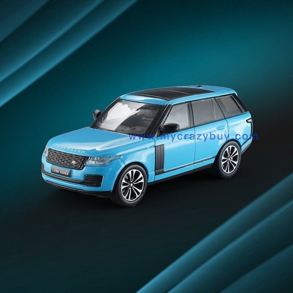 Enchery 1:64 Blue Range Rover Luxury SUV Sports Model Diecast Metal Car New Collection
