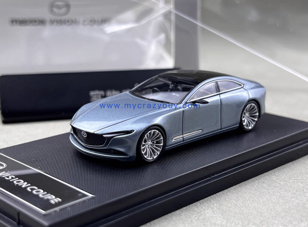 RM 1:64 Gray RX-VISION Sedan Concept Sports Model Diecast Metal Car New Collection