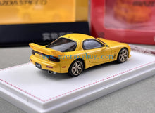 Load image into Gallery viewer, FH 1:64 Yellow JDM RX7 FD3S A-Spec Speed Sports Model Diecast Metal Car New Collection
