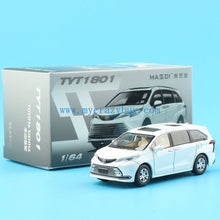Load image into Gallery viewer, Masdi 1:64 White Sienna MPV Mini Van Sports Model Diecast Metal Car New Collection
