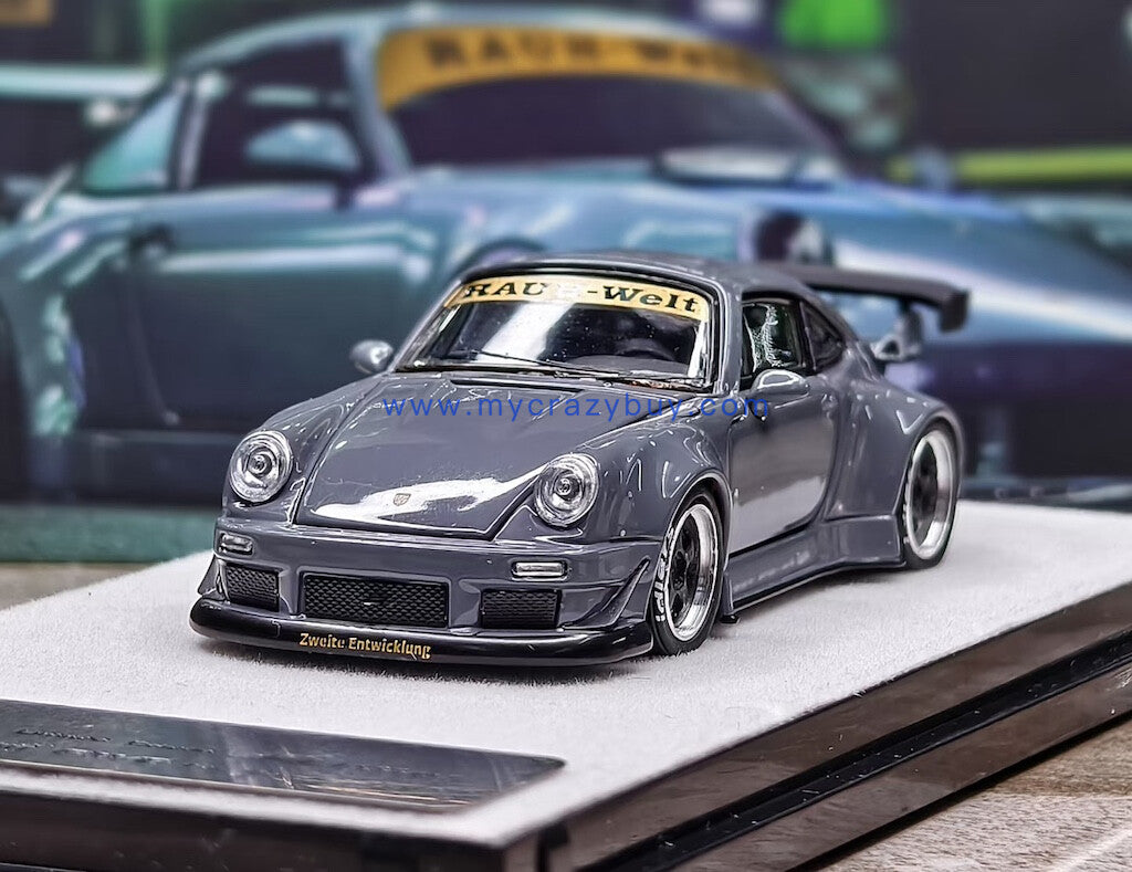 PGM 1:64 Gray 911 RWB 930 Standard Classic Sports Model Diecast Metal Car New Collection