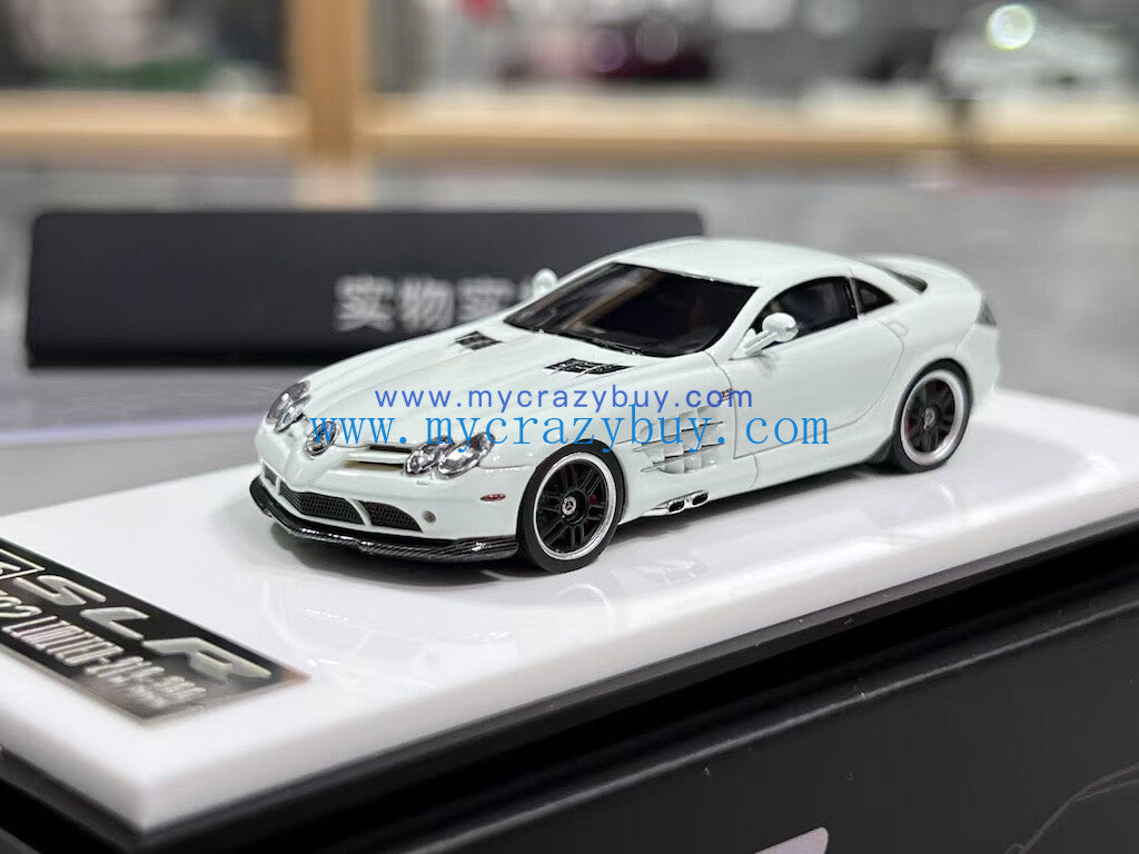 BZMW 1:64 White SLR Edition 722 Coupe Sports Model Diecast Resin Car New Collection