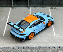 Load image into Gallery viewer, SW 1:64 Blue Gulf 992 GT3 RS Sports Model Diecast Metal Car New Collection
