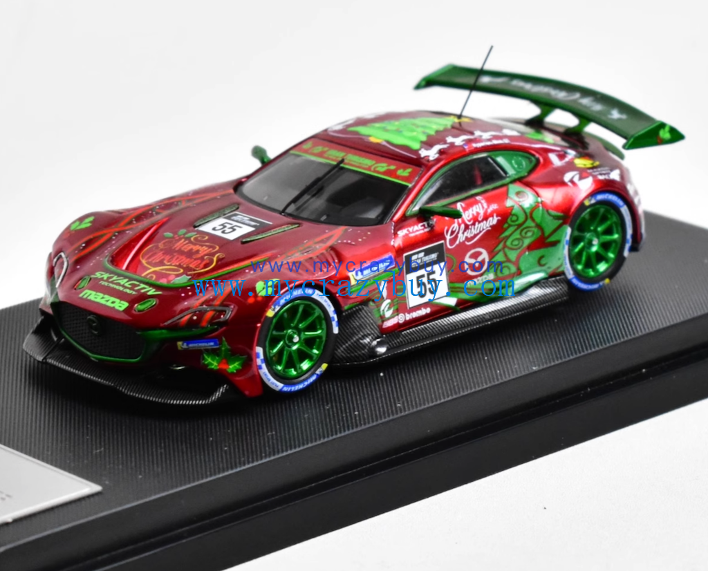 Glory 1:64 Red Christmas RX Vision GT3 Sports Model Diecast Metal Car New Collection