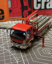 Load image into Gallery viewer, GCD 1:64 Red Fuso Fighter Crane Truck Model Diecast Metal Car New Collection
