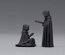 Load image into Gallery viewer, 1:64 Painted Figure Model Miniature Resin Diorama Black Dark Wizard Set
