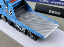 Load image into Gallery viewer, SW 1:64 Blue Kamaz Flatbed Tow Trailer Truck #5 Model Diecast Metal Car New Collection
