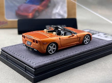 Load image into Gallery viewer, Bliss 1:64 Orange C6 Convertible Coupe Sports Model Diecast Metal Car Box New Collection
