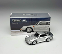 Load image into Gallery viewer, Tarmac 1:64 Silver 959 Classic Sports Model Diecast Metal Car Box New Collection
