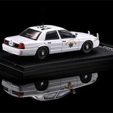 Load image into Gallery viewer, Rollin 1:64 White CHP Police CV Crown Victoria Model Diecast Metal Car Box New Collection
