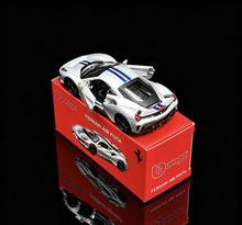Load image into Gallery viewer, Bburago 1:64 Silver 488 Pista Sports Open Model Diecast Metal Car Box New Collection
