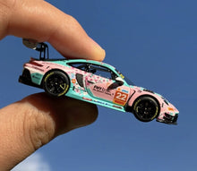 Load image into Gallery viewer, AR 1:64 Pink 911 GT3 R #22 Racing Sports Model Diecast Metal Car Box New Collection
