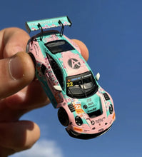 Load image into Gallery viewer, AR 1:64 Pink 911 GT3 R #22 Racing Sports Model Diecast Metal Car Box New Collection
