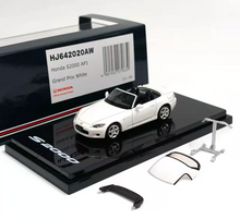 Load image into Gallery viewer, HJ64 1:64 JDM White S2000 AP1 Sports Model Diecast Metal Car Box New Collection
