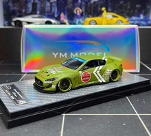 Load image into Gallery viewer, YM 1:64 Matte Green GT S Widebody Coupe Sports Model Diecast Resin Car Box New Collection
